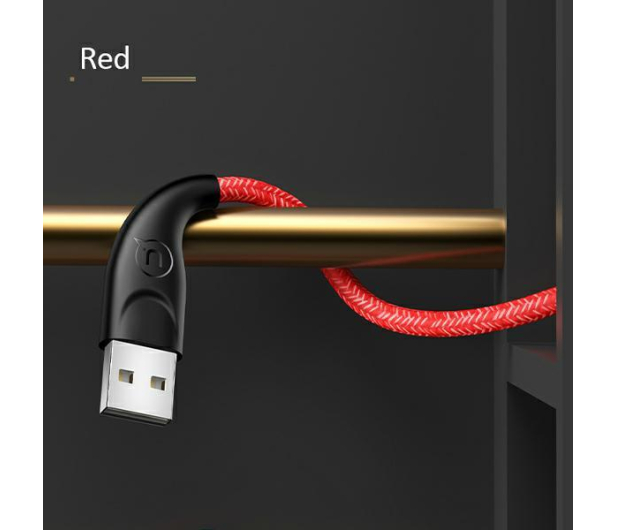 USAMS Kabel pleciony U41 microUSB 2m 2A czerwony Fast Charge - 1569037 - zdjęcie 6